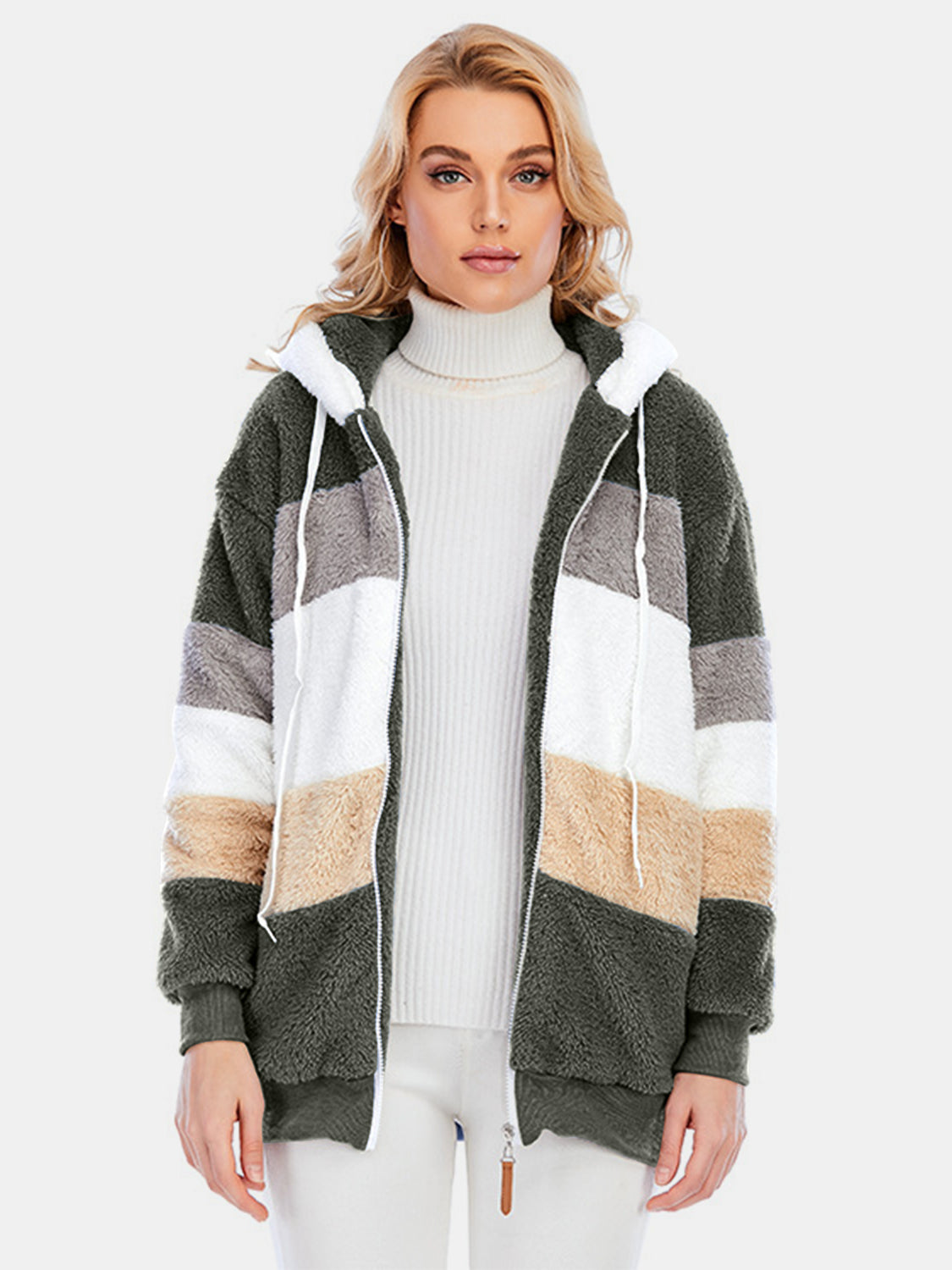 Everleigh Color Block Sherpa Hoodie