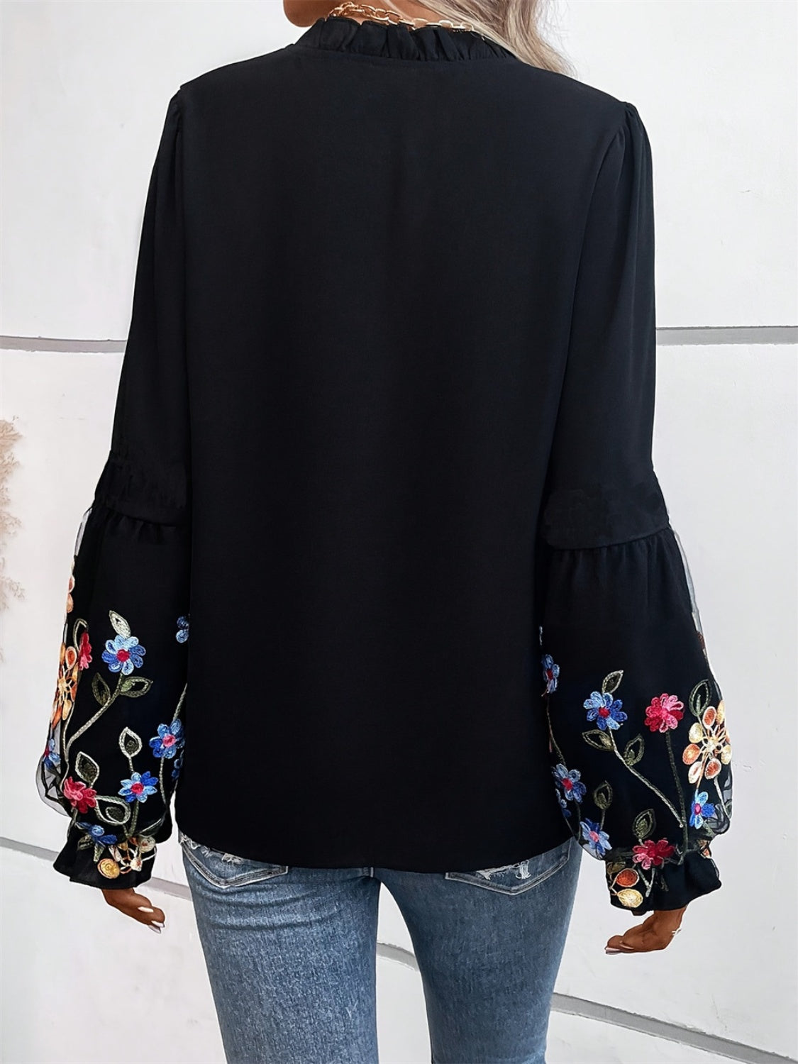 Petal Embroidered Blouse