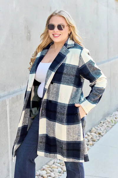 Classic Checkmate Lapel Coat