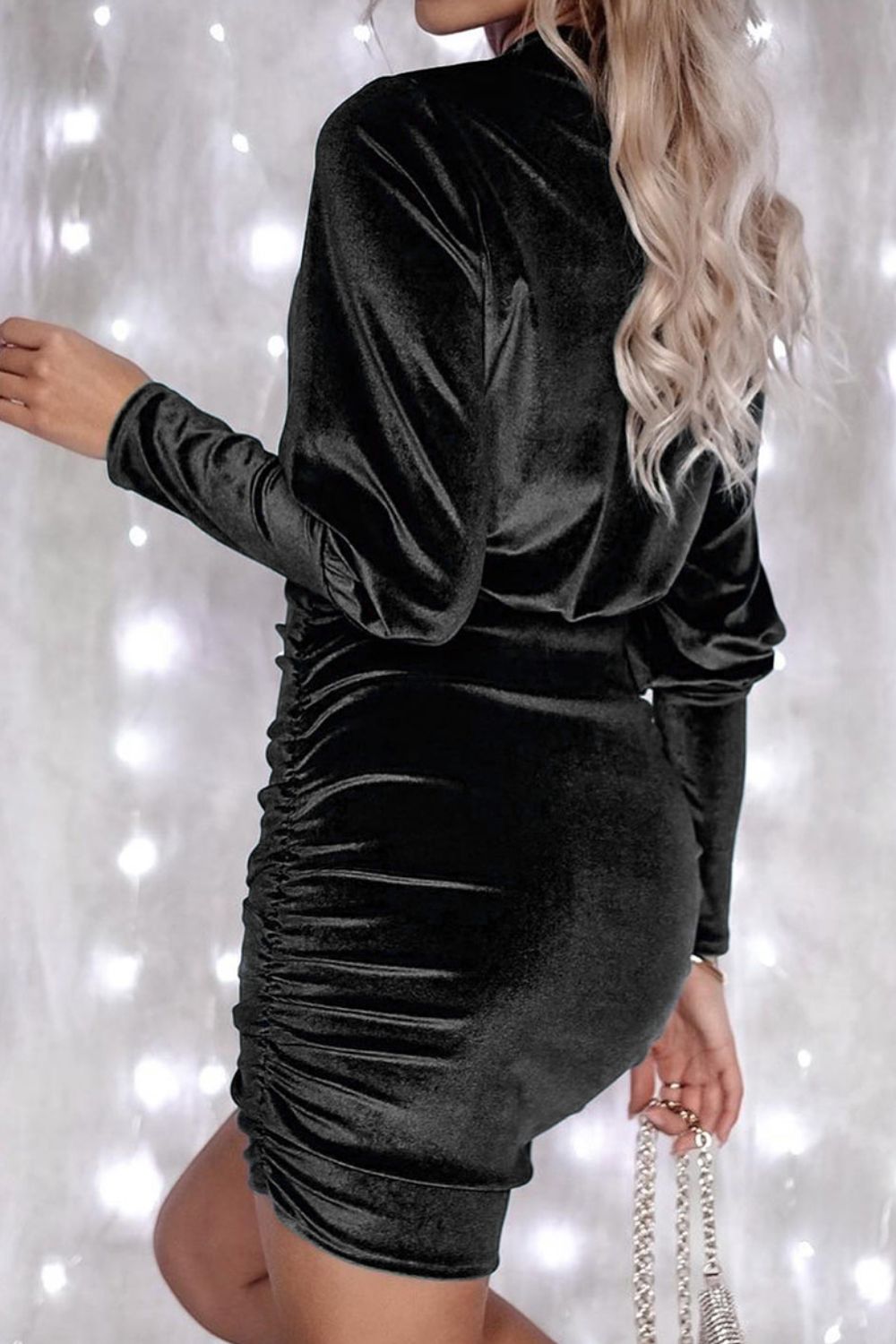 Midnight Rose Velvet Mini Dress