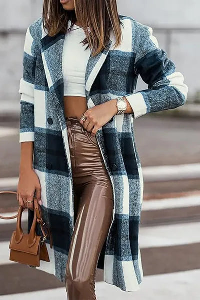 Classic Checkmate Lapel Coat