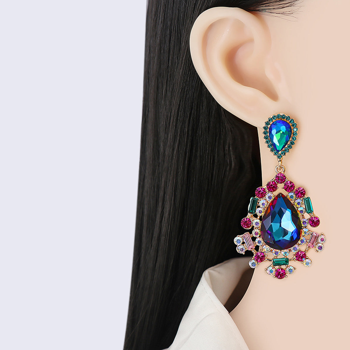 Vibrant Jewel Drop Earrings