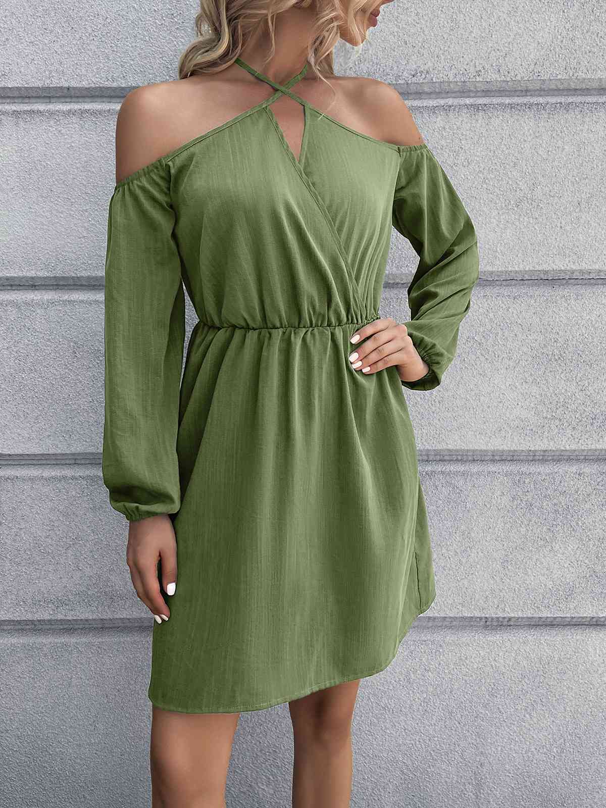 Halle Cold-Shoulder Mini Dress