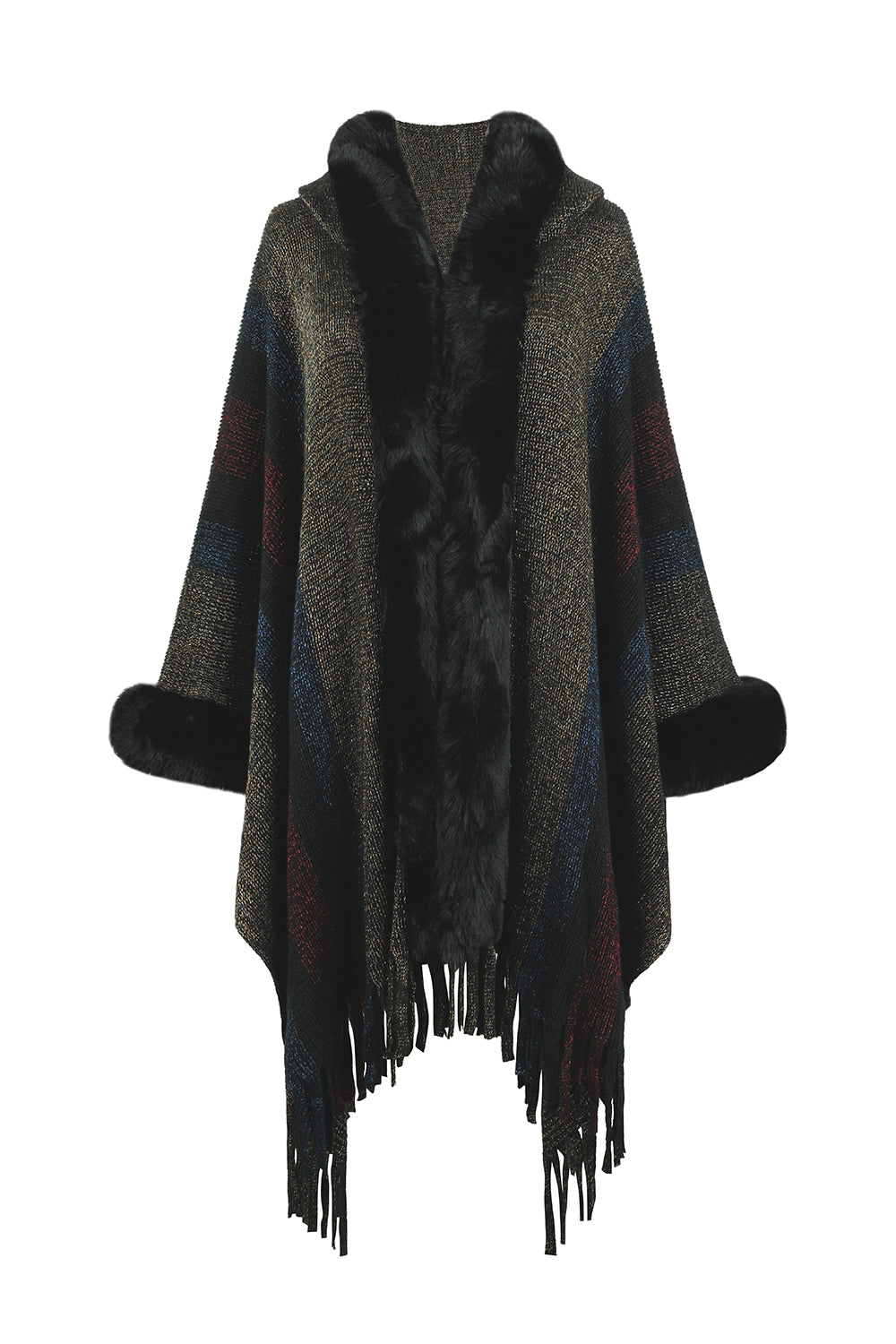 Cozy Glamour Fur Poncho
