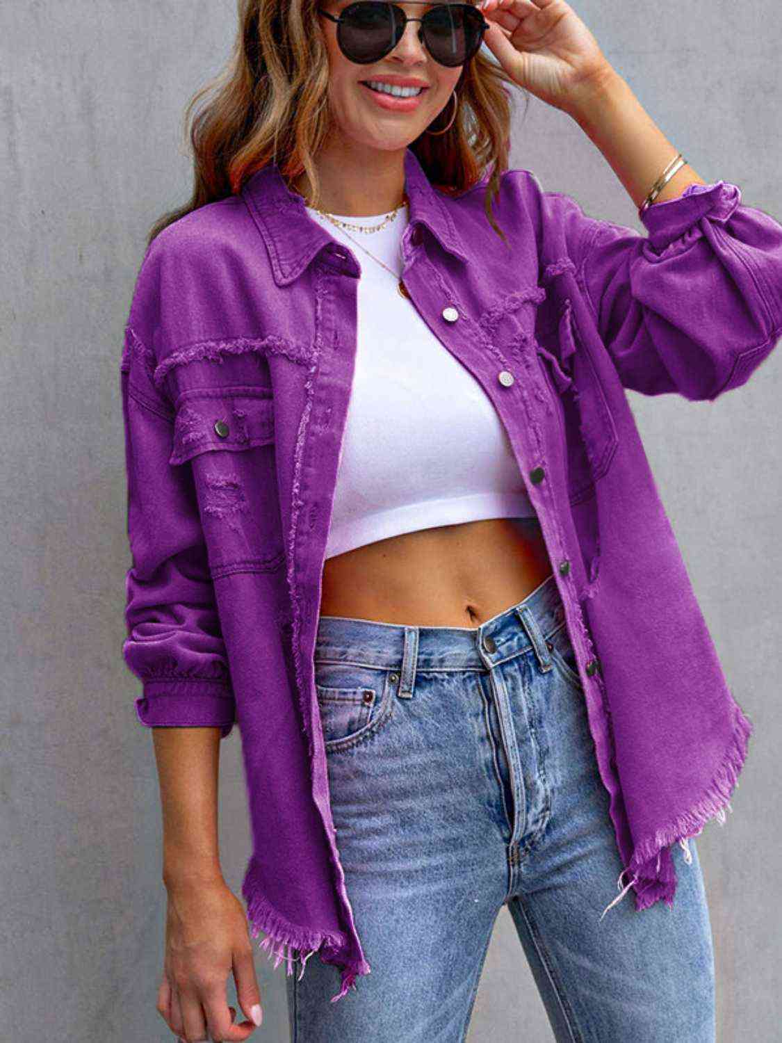 Rugged Vogue Distressed Denim Jacket