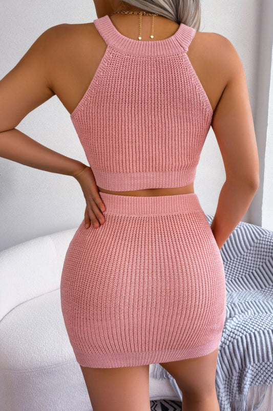 Sweetheart Ribbed Knit Set