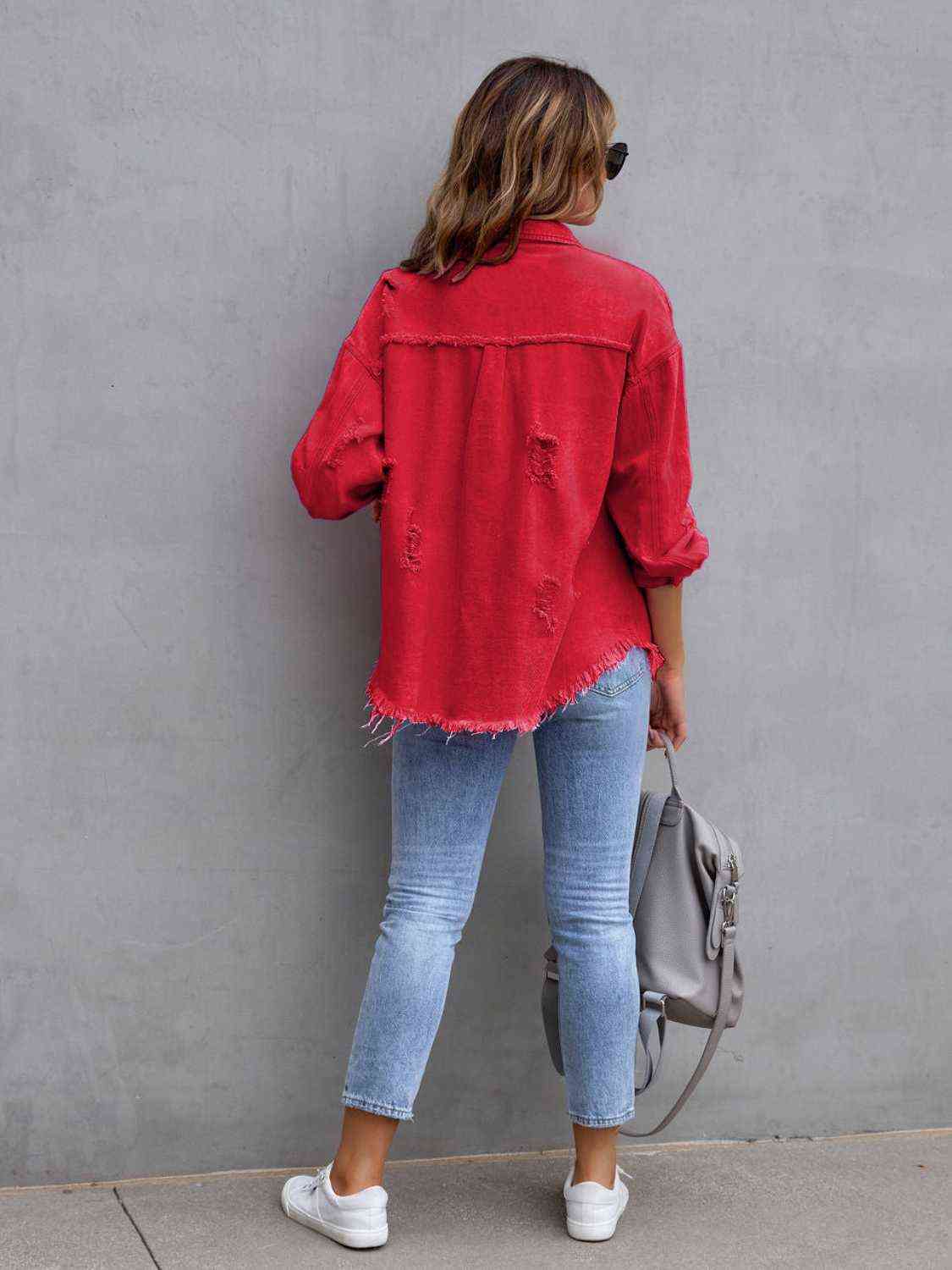 Rugged Vogue Distressed Denim Jacket