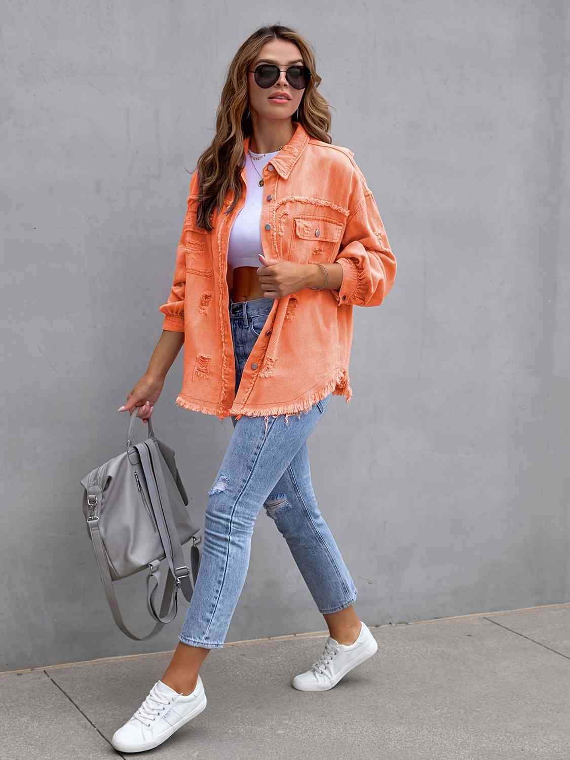 Rugged Vogue Distressed Denim Jacket