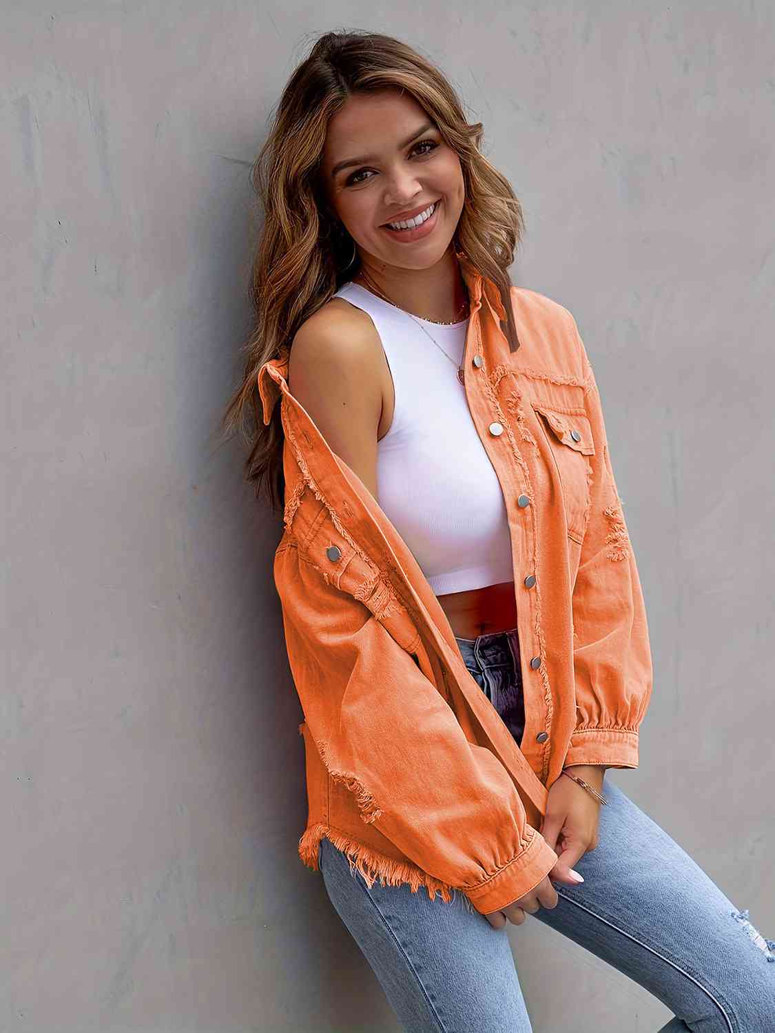 Rugged Vogue Distressed Denim Jacket