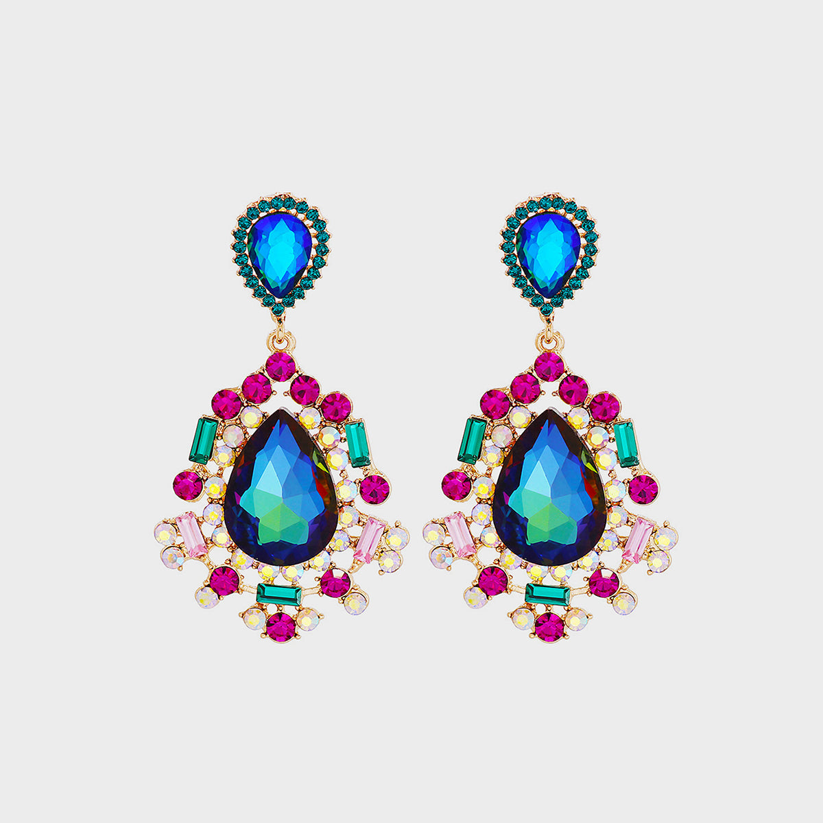 Vibrant Jewel Drop Earrings