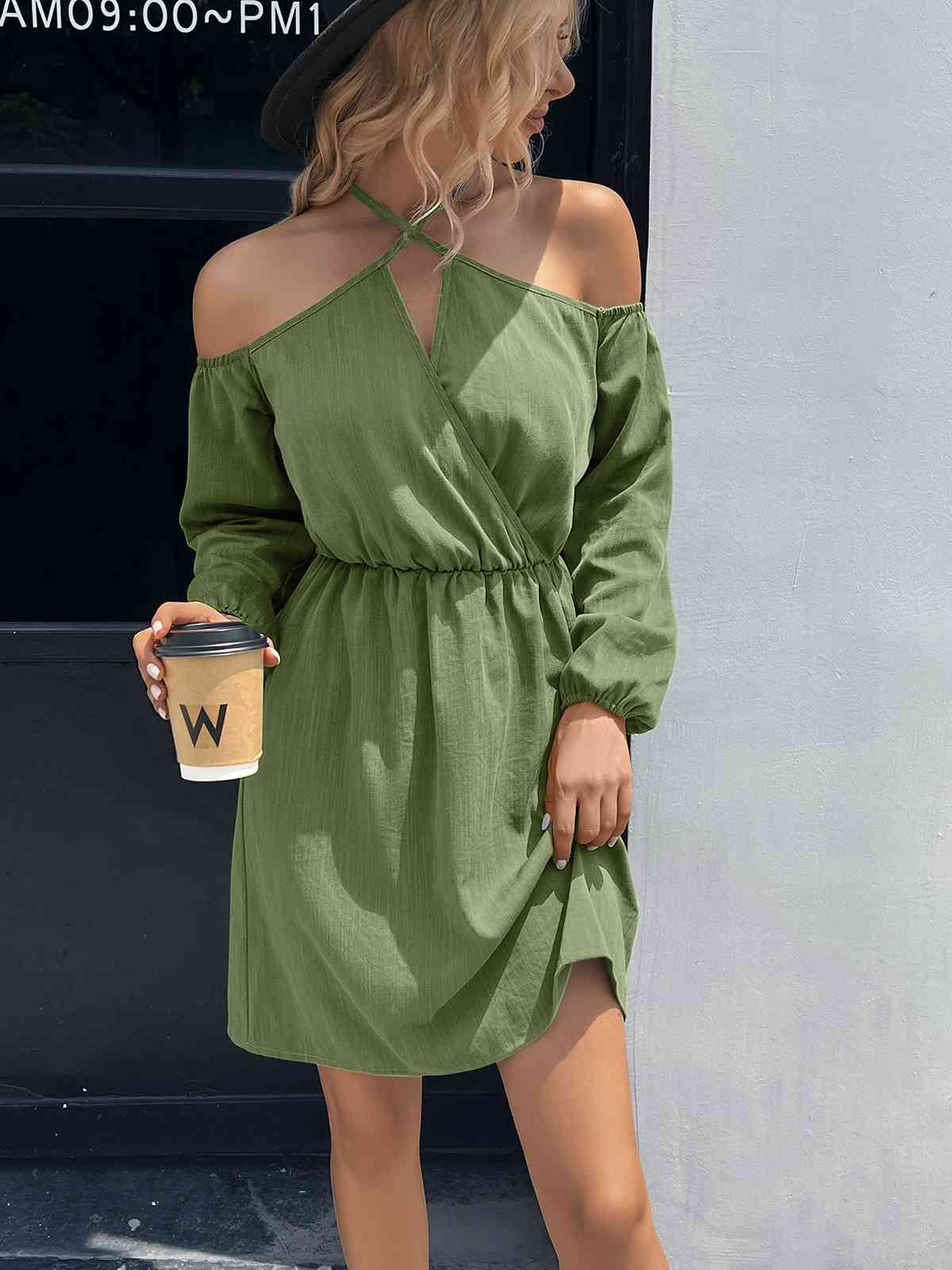 Halle Cold-Shoulder Mini Dress