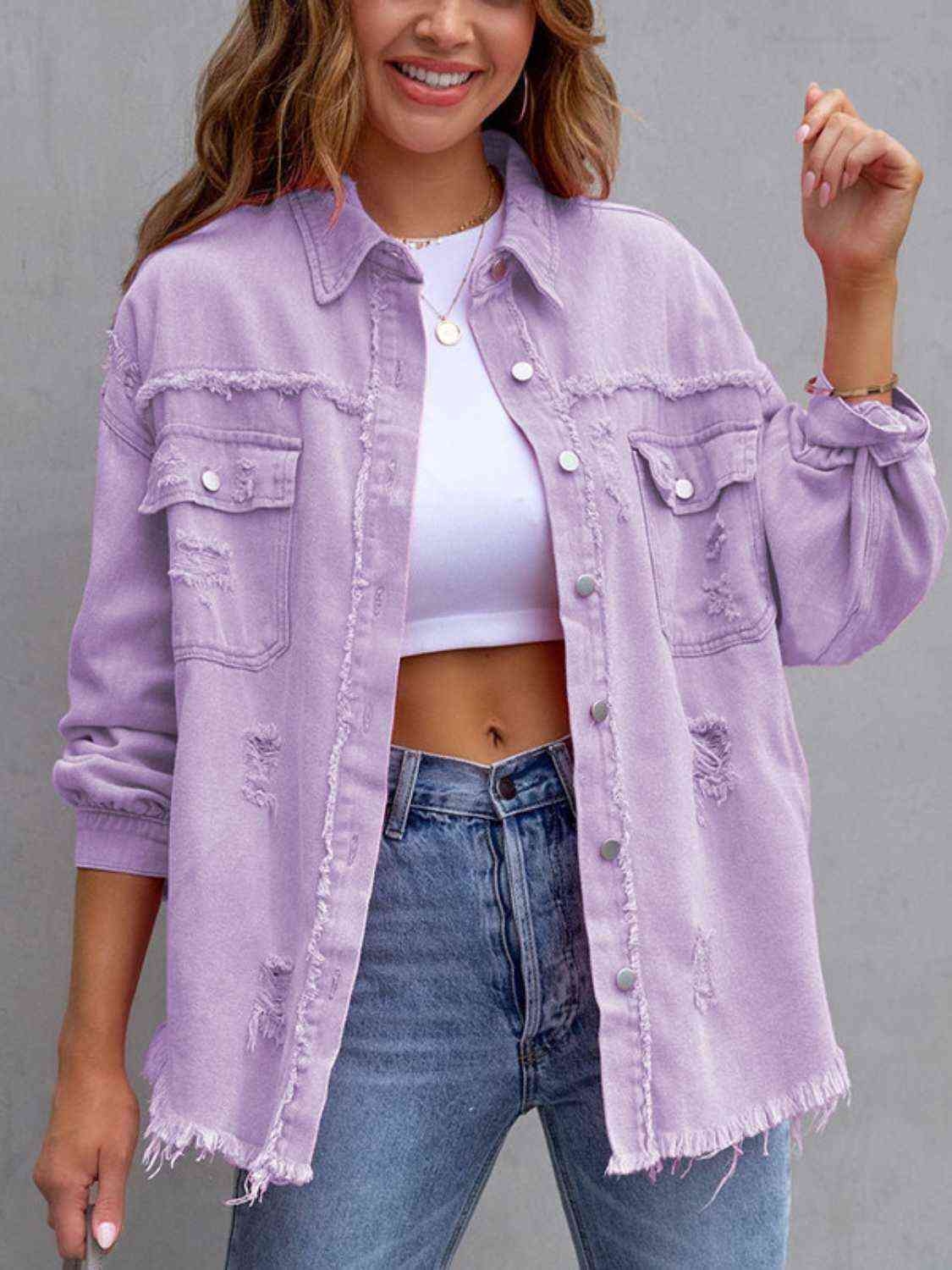 Rugged Vogue Distressed Denim Jacket