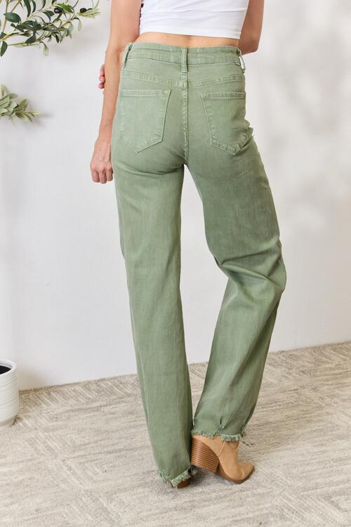 Sage Raw Hem Jeans