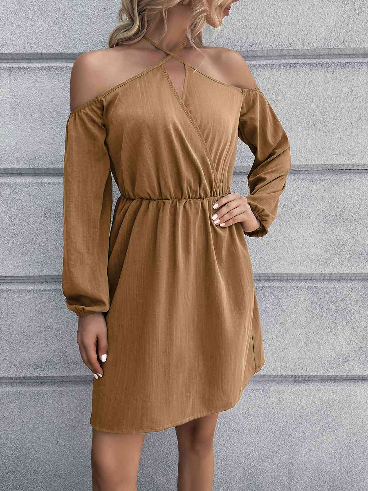 Halle Cold-Shoulder Mini Dress