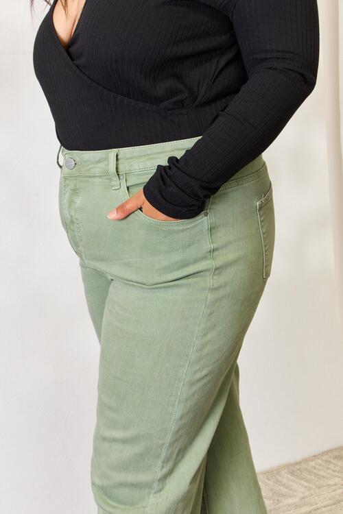 Sage Raw Hem Jeans