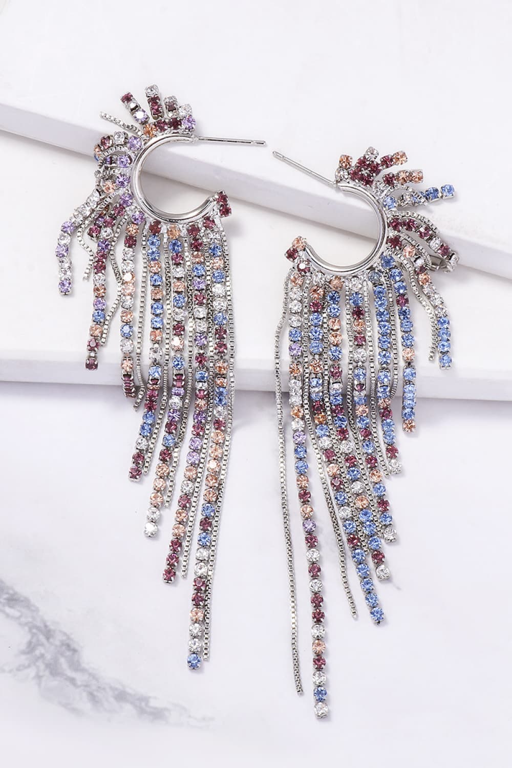 Radiant Fringe Gem Earrings