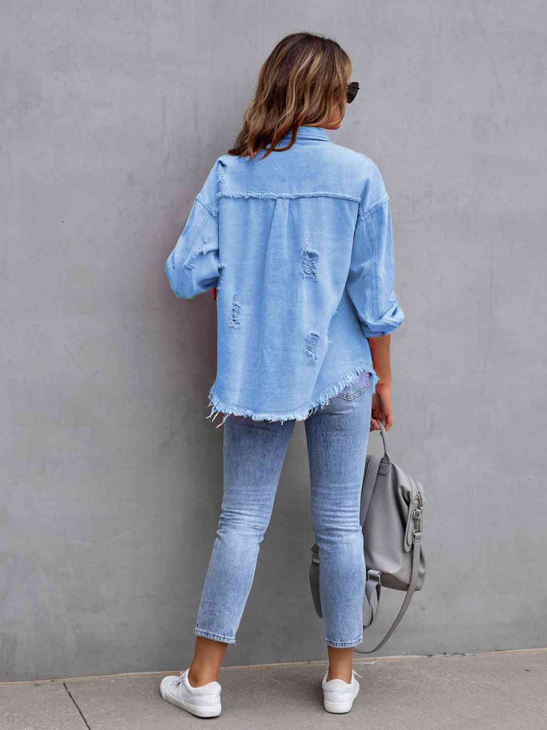 Rugged Vogue Distressed Denim Jacket