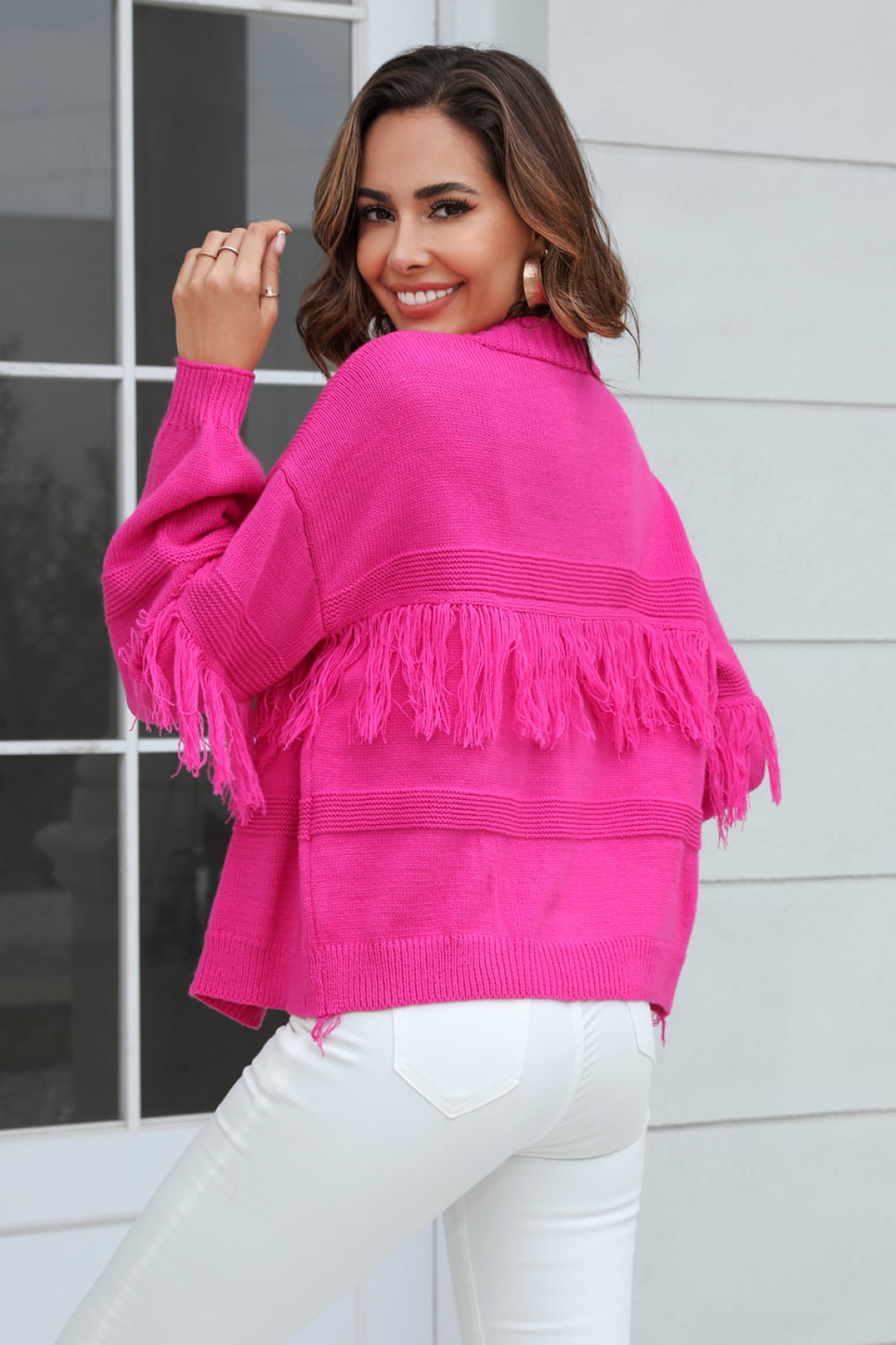 Fringe Open Front Cardigan