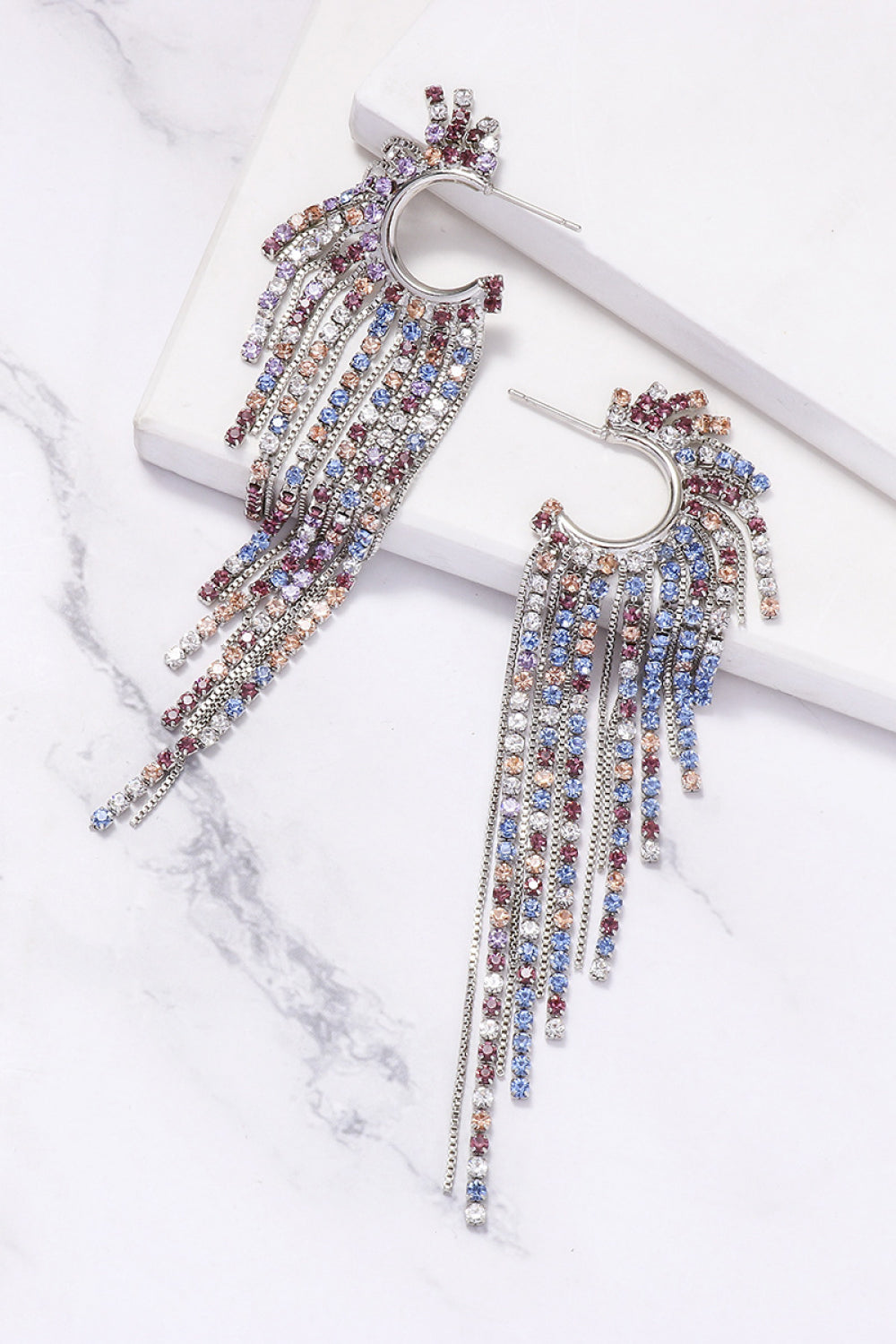 Radiant Fringe Gem Earrings
