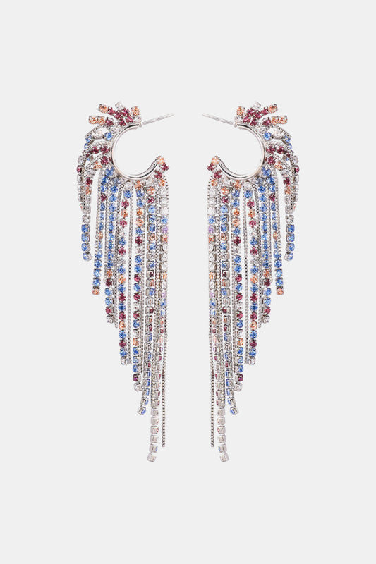 Radiant Fringe Gem Earrings