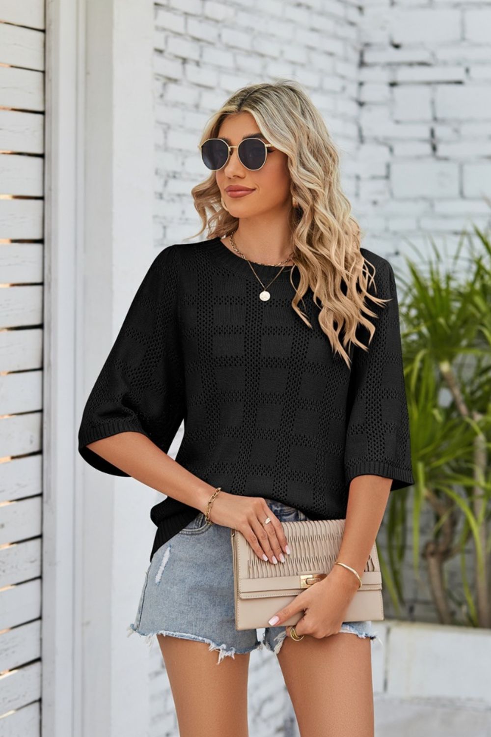 Open Knit Top