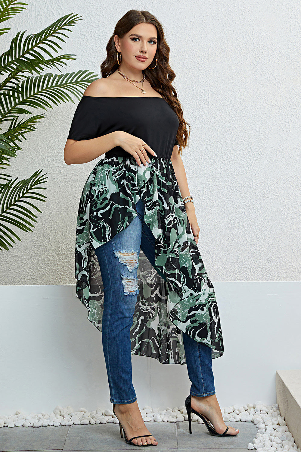 Sleek Asymmetry Curvy Dress