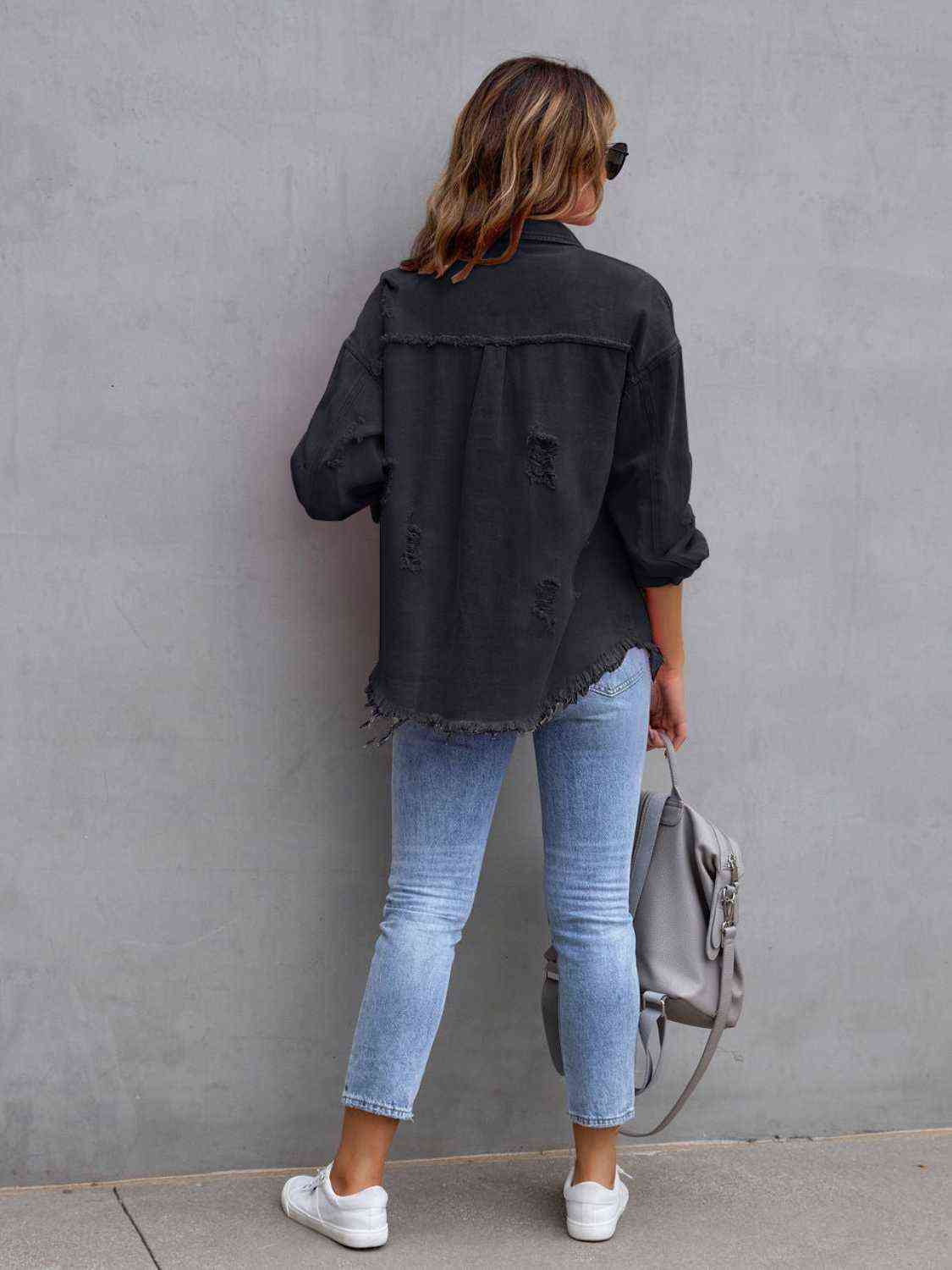 Rugged Vogue Distressed Denim Jacket