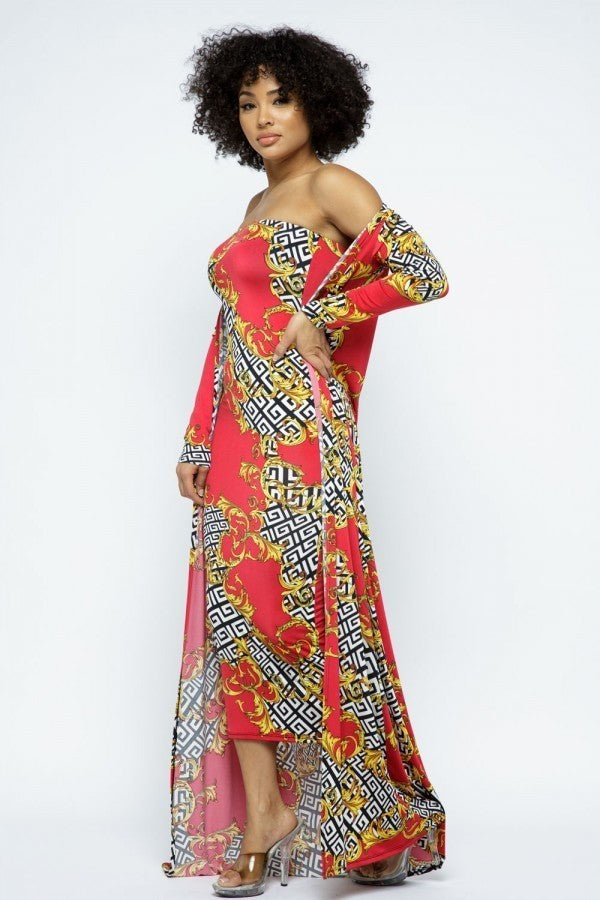 Tube Dress & Cardigan Set