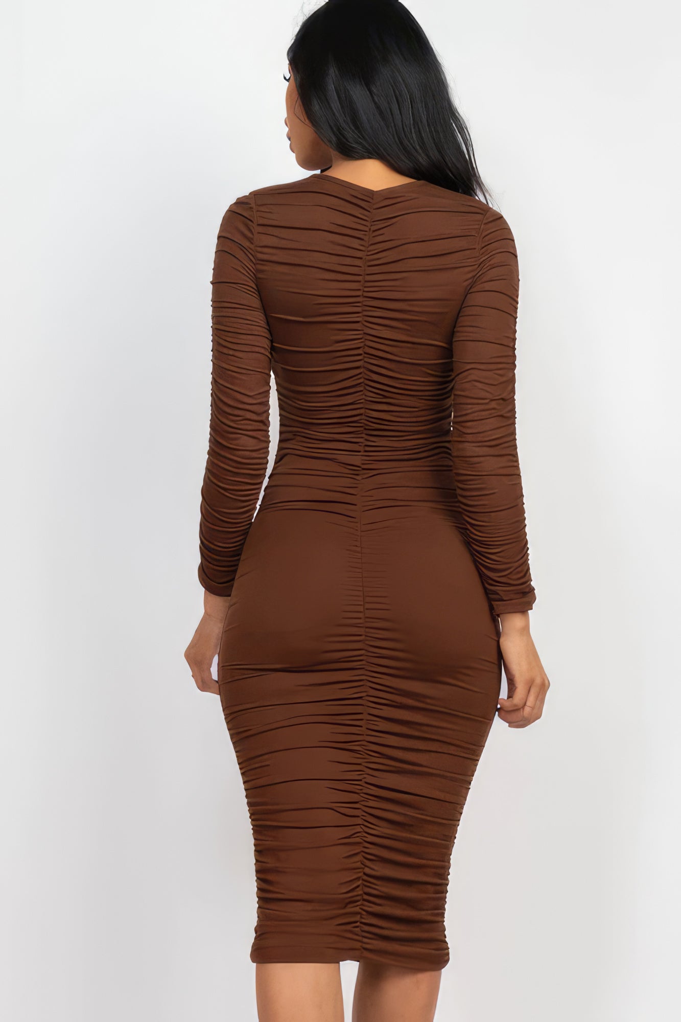 Radiant Ruching Midi Dress