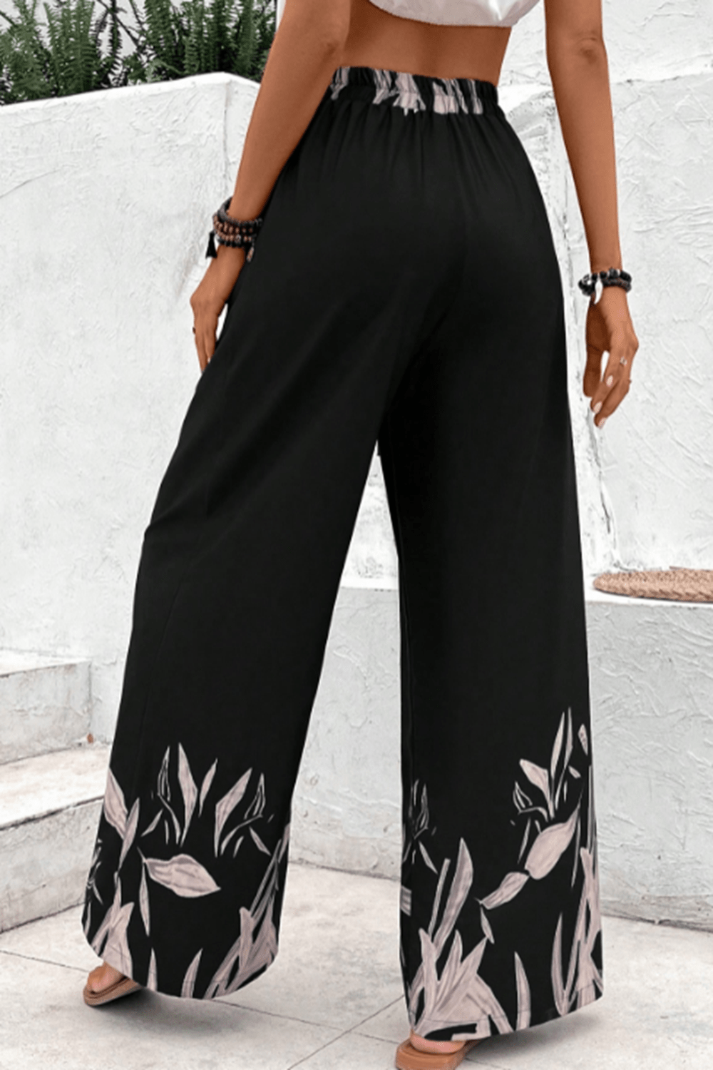 Drawstring High Waist Pants