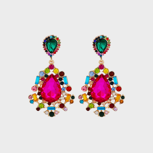 Vibrant Jewel Drop Earrings