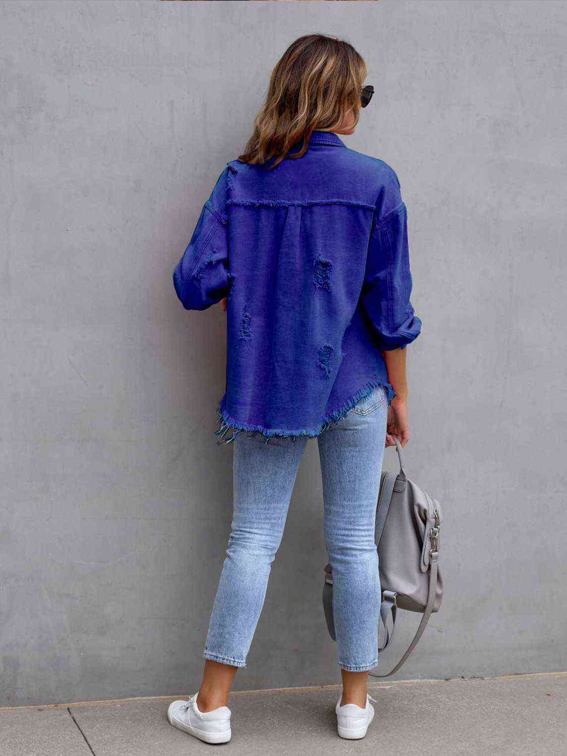 Rugged Vogue Distressed Denim Jacket