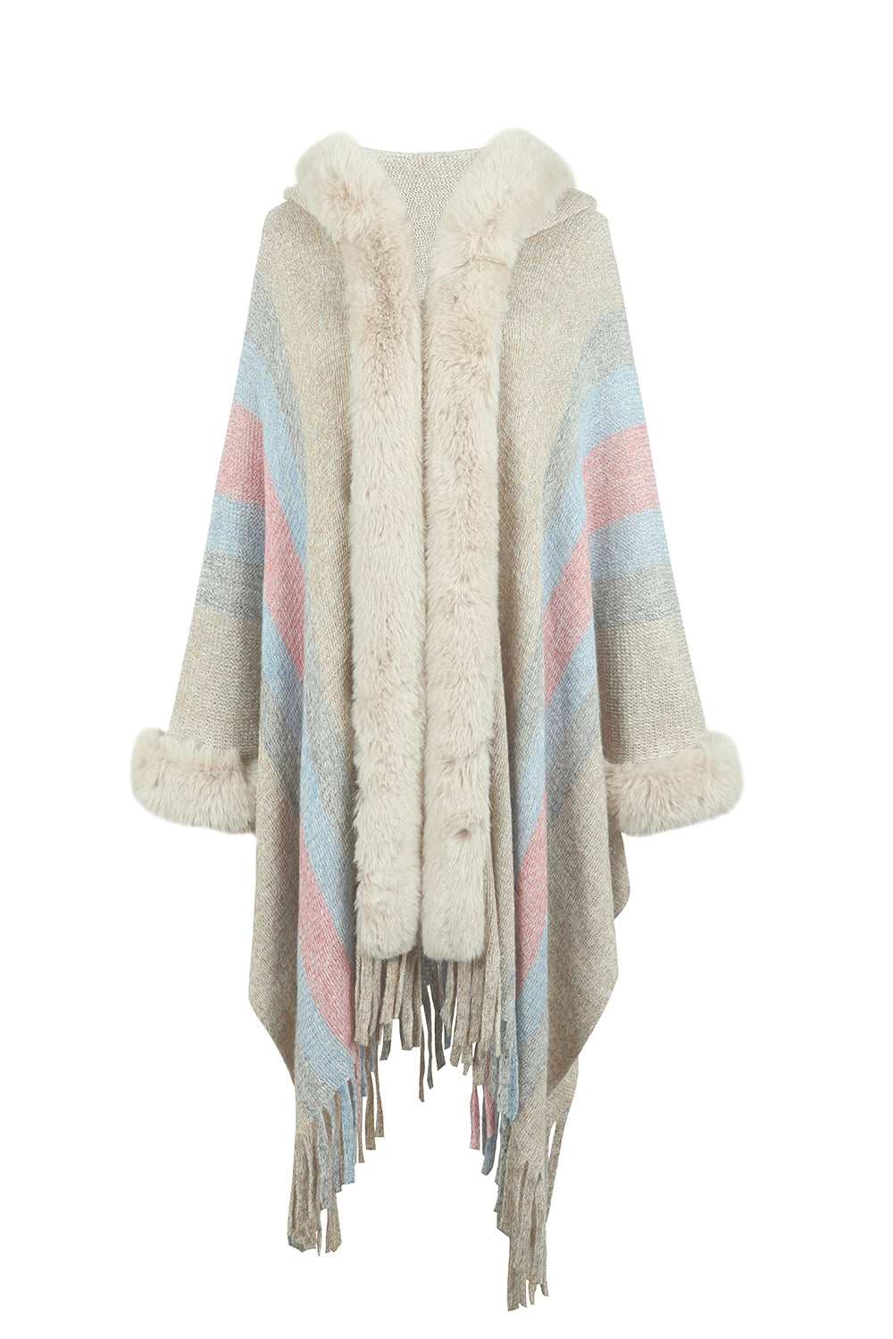 Cozy Glamour Fur Poncho