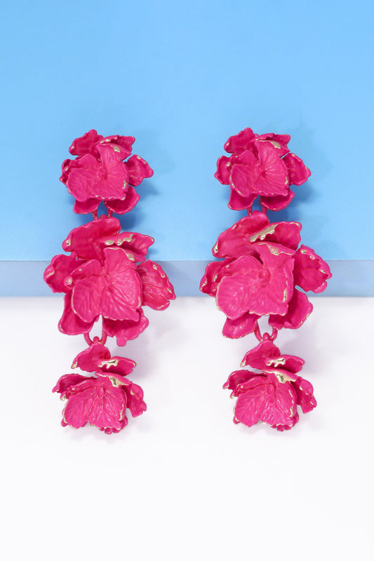 Flower Shape Dangle Earrings