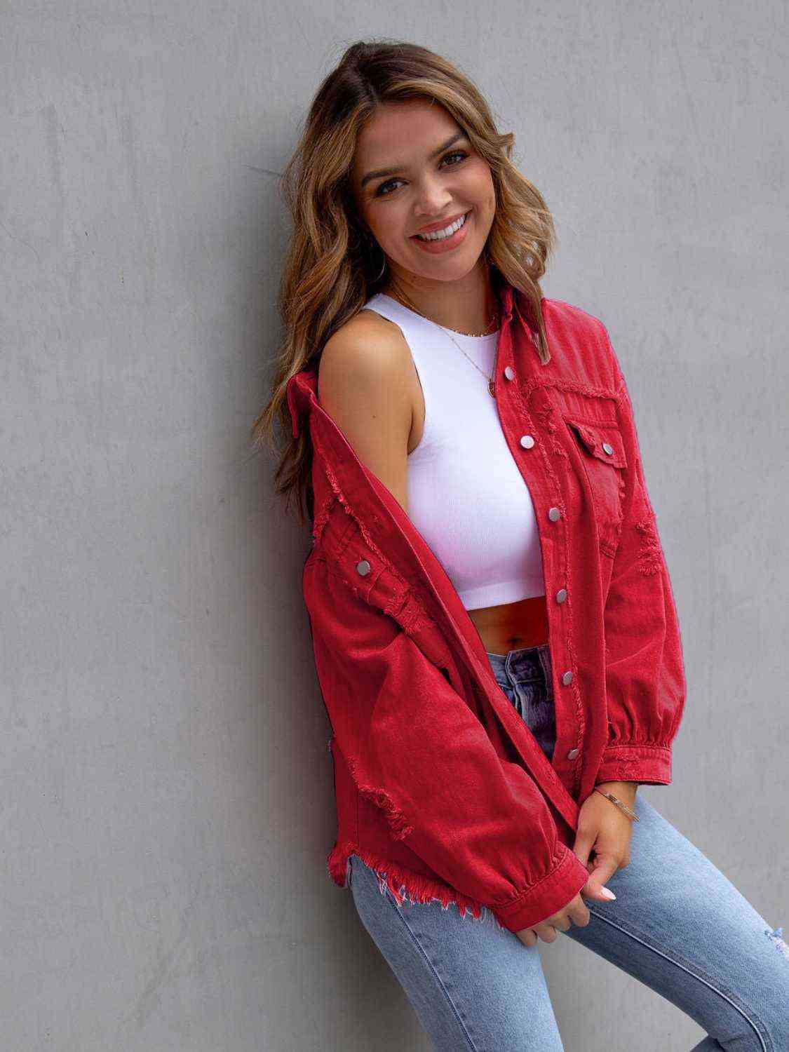 Rugged Vogue Distressed Denim Jacket