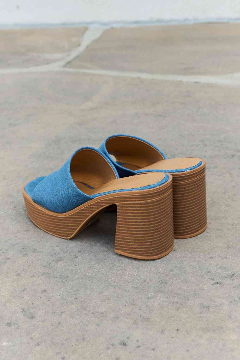 Nicole Denim Platform Sandals