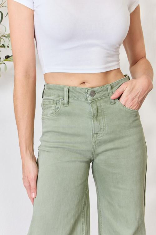 Sage Raw Hem Jeans