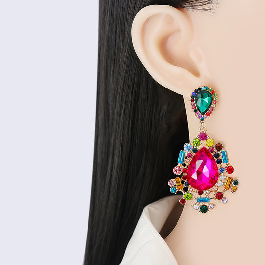 Vibrant Jewel Drop Earrings