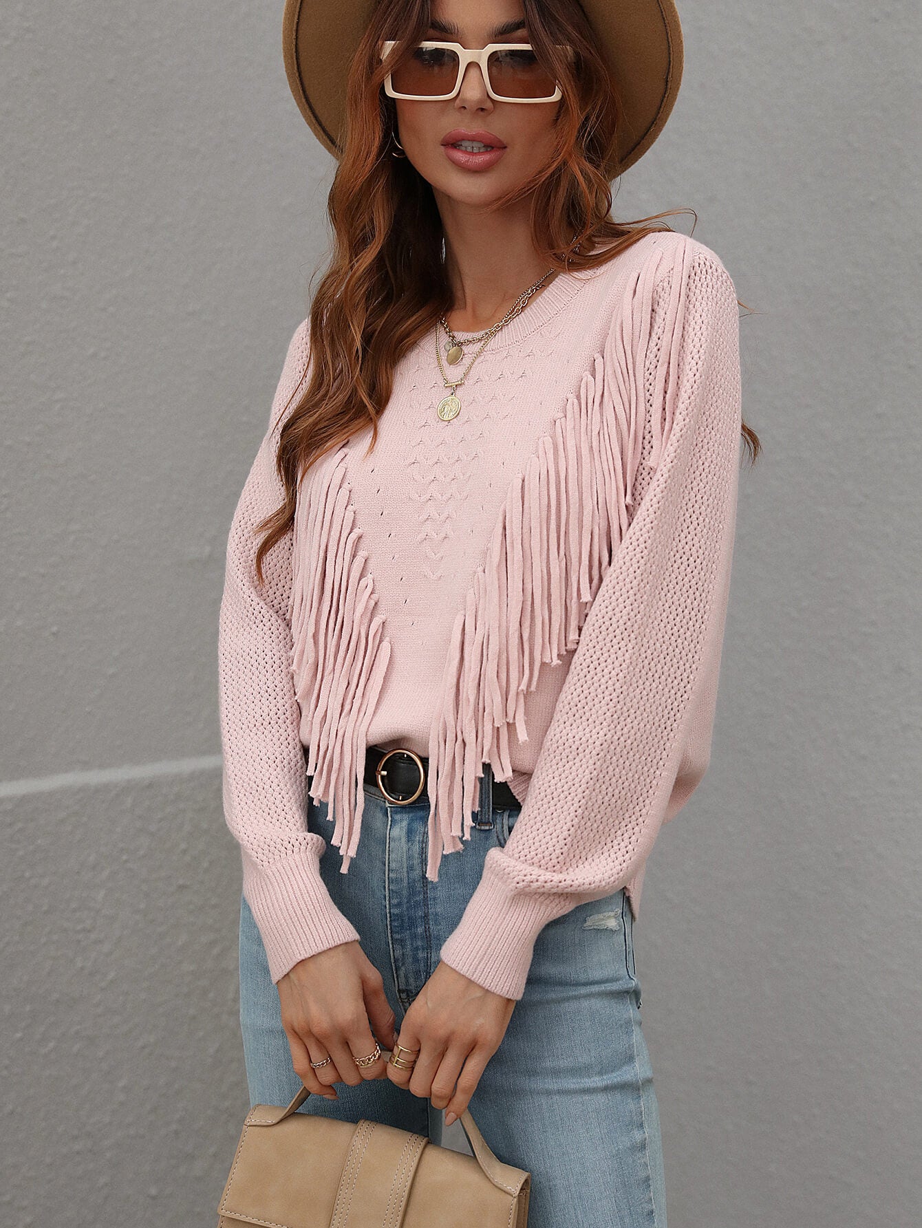 Effortless Fringe Accent Sweater