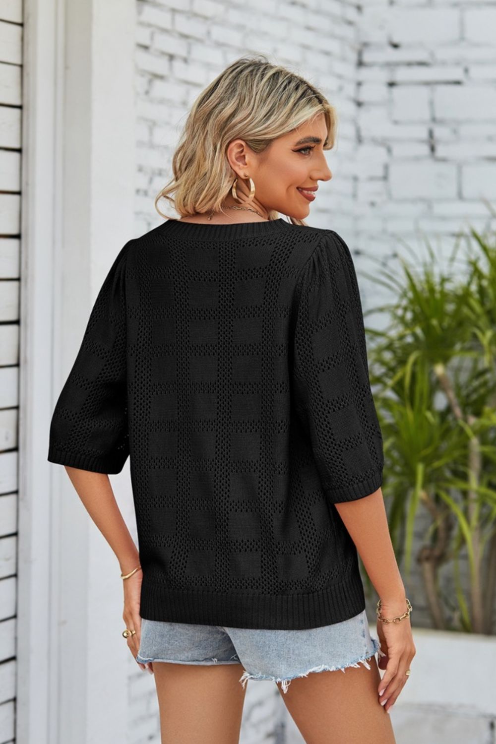 Open Knit Top