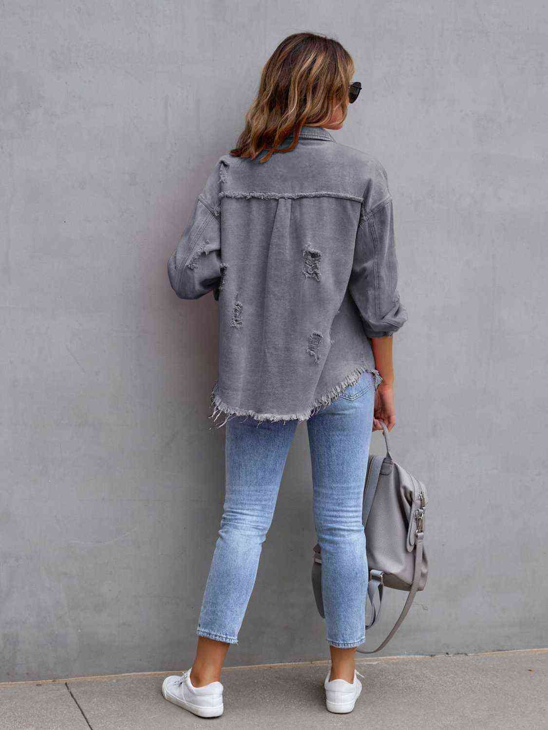 Rugged Vogue Distressed Denim Jacket