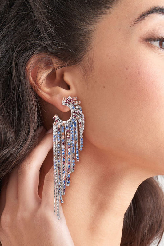 Radiant Fringe Gem Earrings