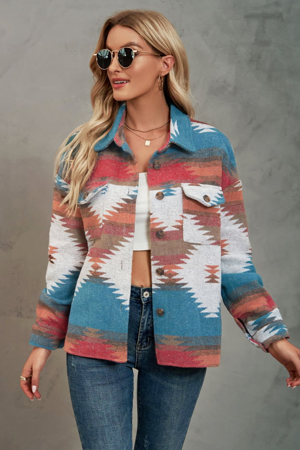 Tribal Treasures Collared Jacket