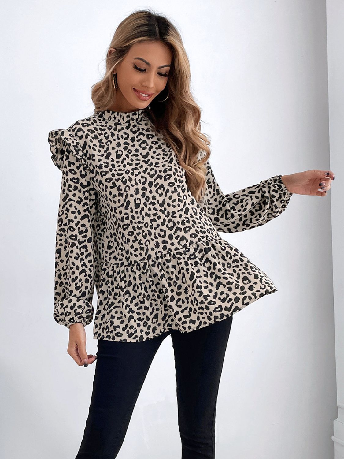 Spot On Ruffled Blouse