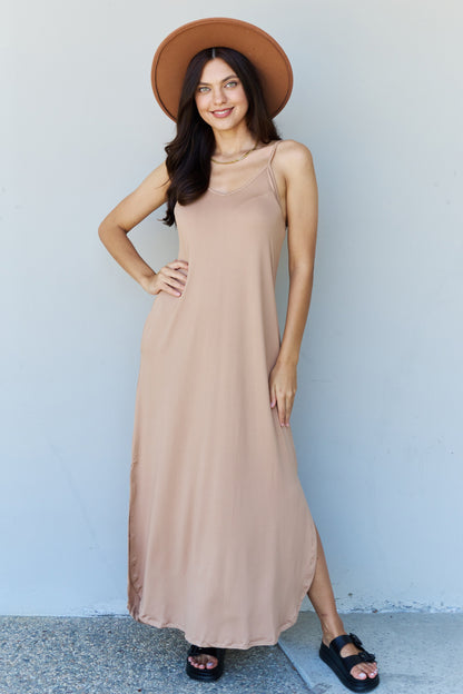 Camel Haze Maxi Dress