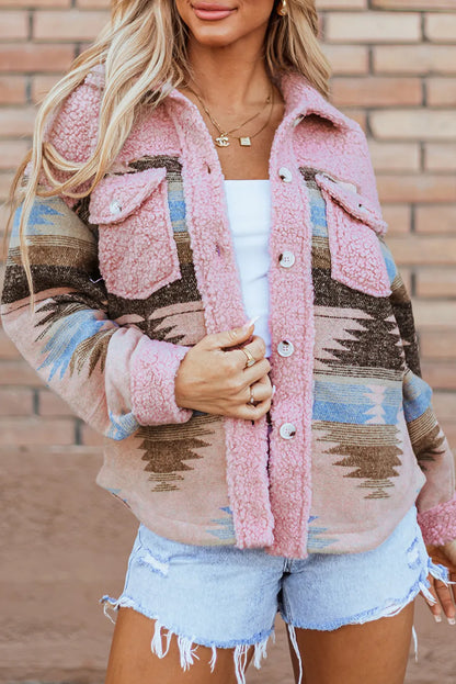 Boho Canyon Sherpa Trim Jacket