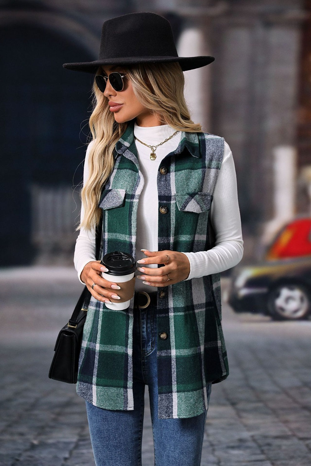 Sarah Plaid Charm Vest