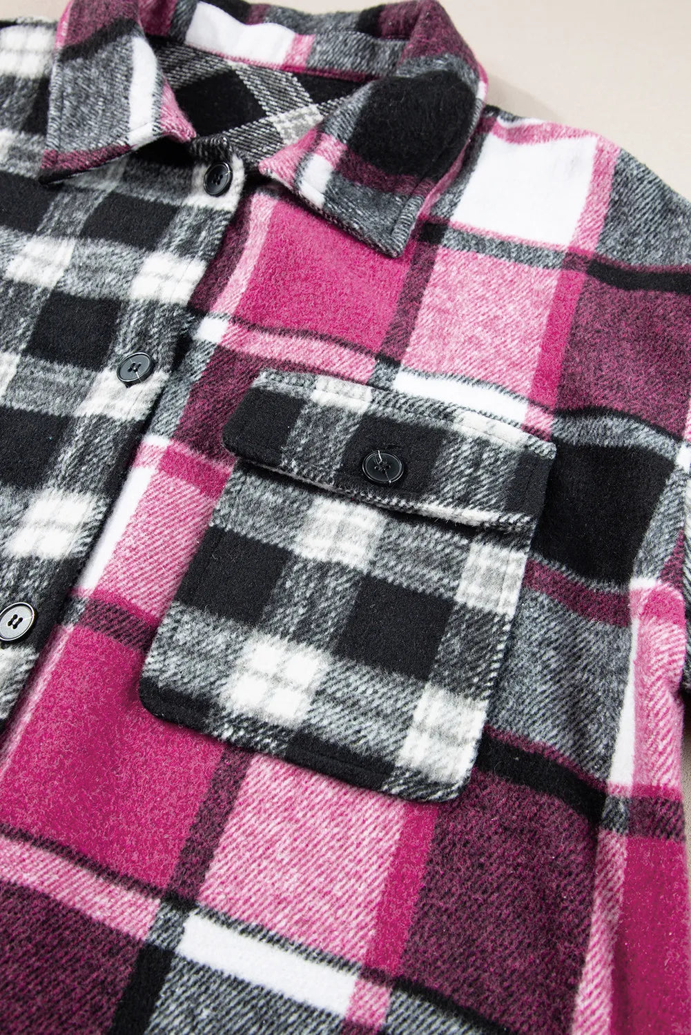 Blushing Nights Plaid Shacket