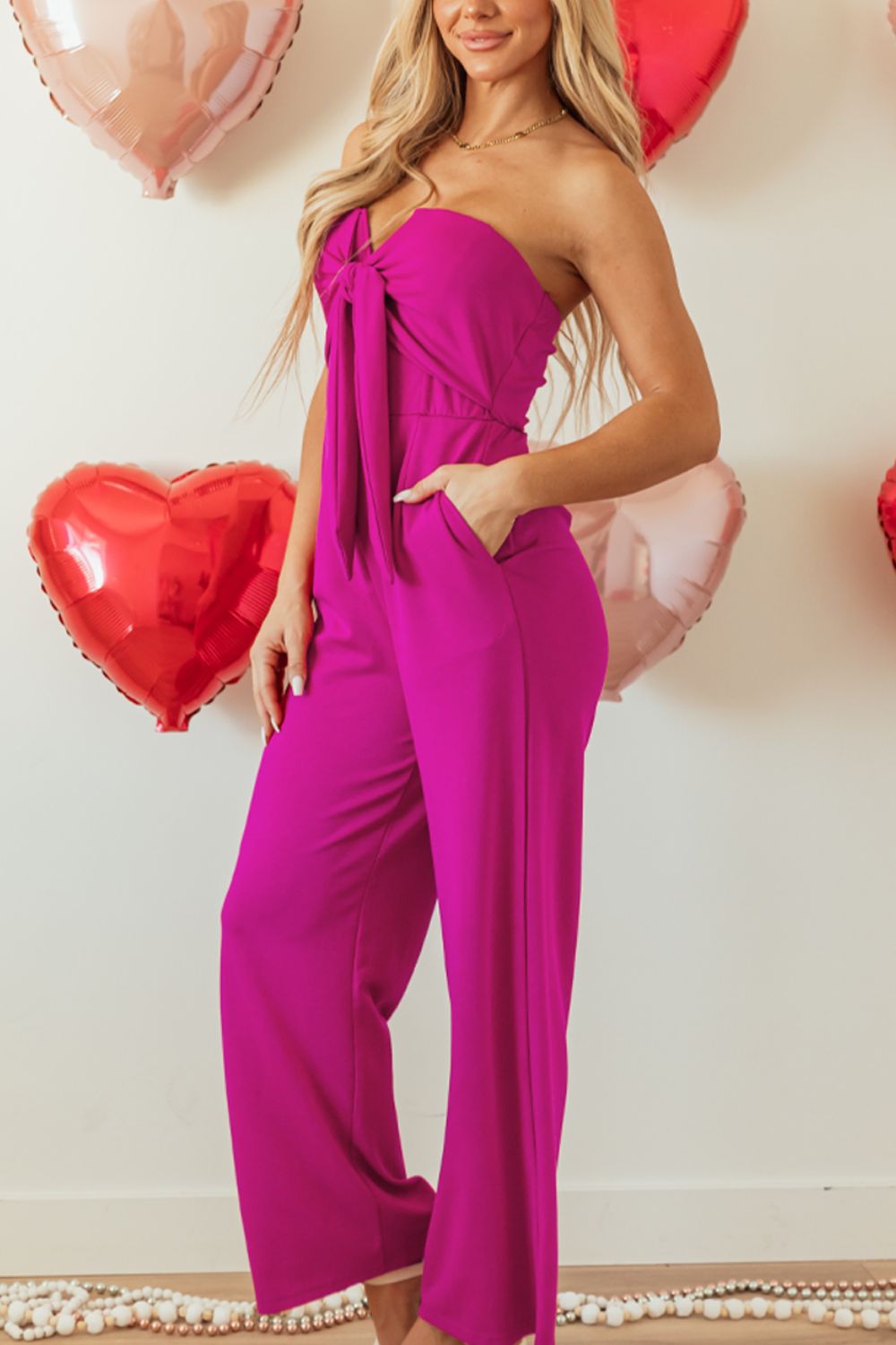 Berry Bliss Wide Leg Jumpsuit