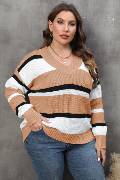 Bold Lines V-Neck Sweater